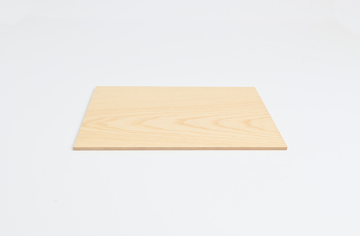 Fineret MDF Ask, m/hvid UV-Olie, 2 sider